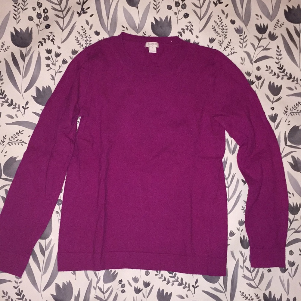 Maroon jcrew sweater.